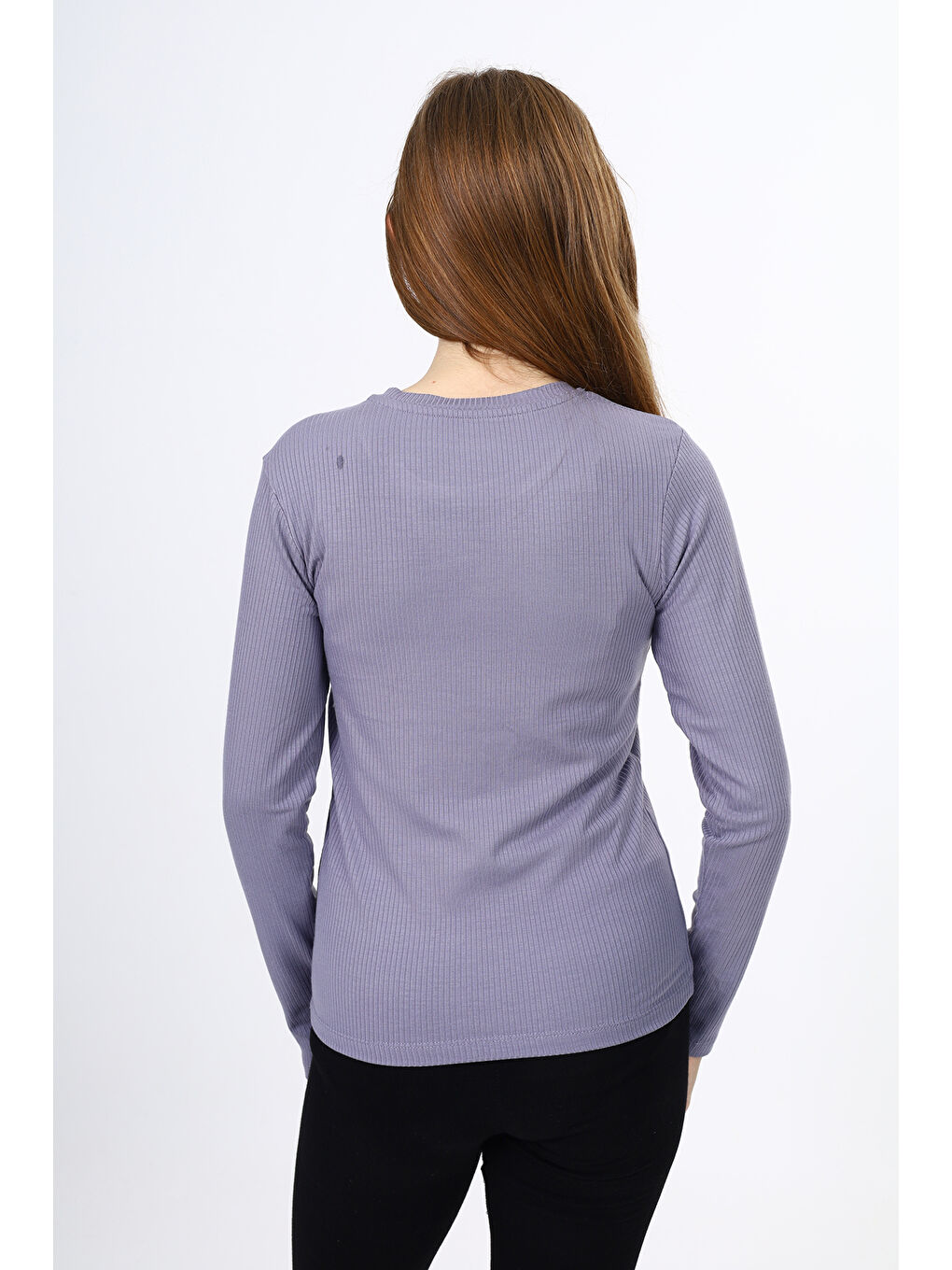 Gri Kız Çocuk Okul Tişört-2