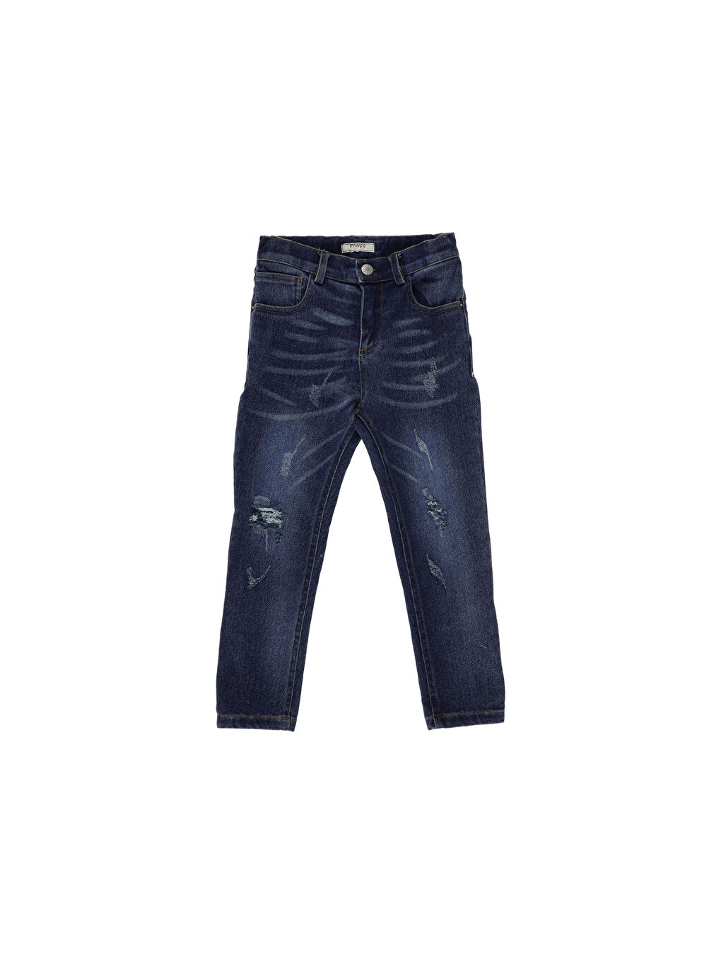 Panço Lacivert Erkek Çocuk  Yıkamalı Denim Pantolon