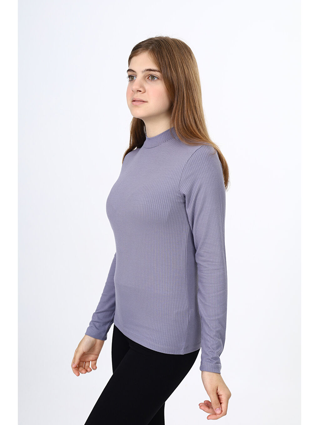 Gri Kız Çocuk Okul Tişört-2