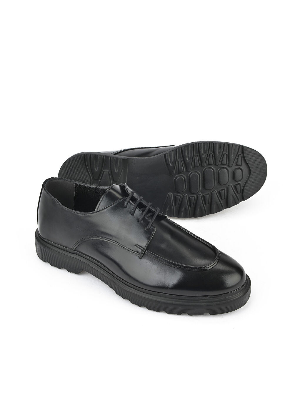 Erkek Hakiki Deri Ayakkabı 143423Z131 Siyah-3