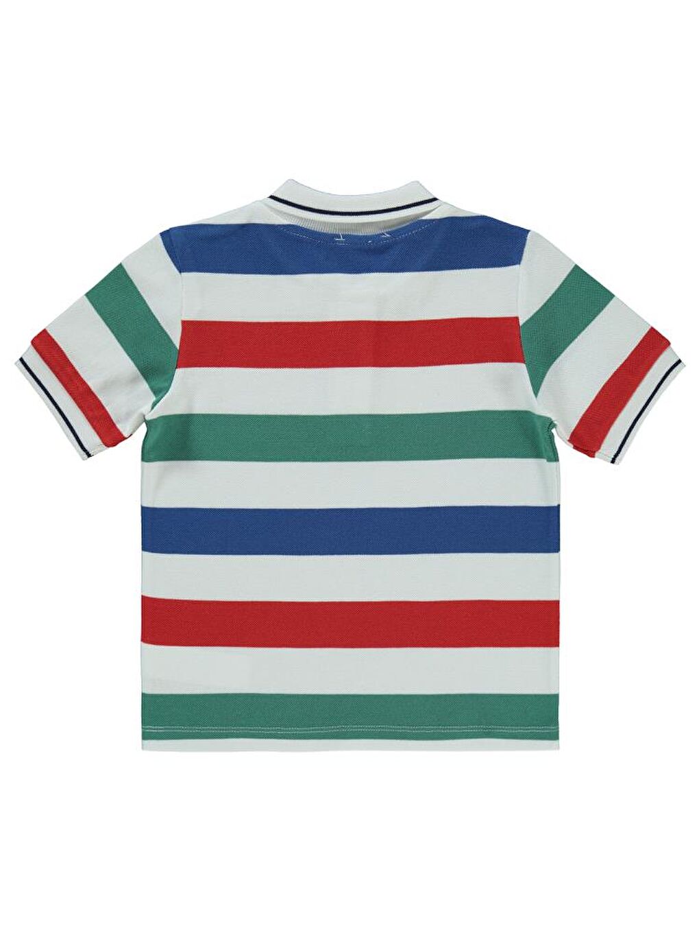 Beyaz Boys Çizgili 6-9 Yaş Tişört-1