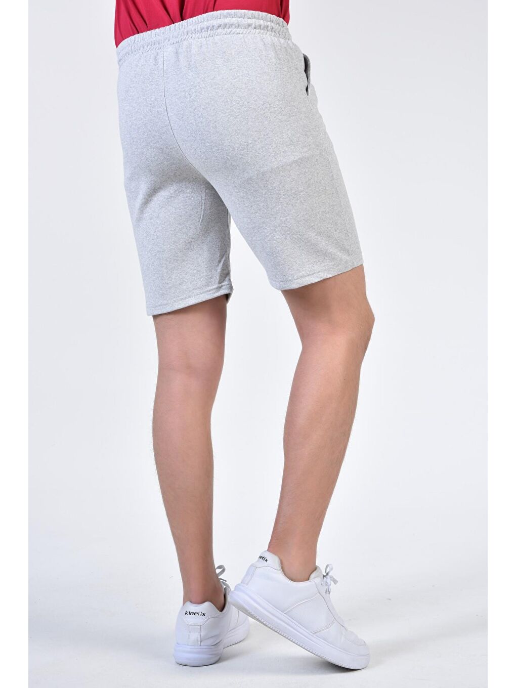 Gri Renkli Basic Erkek Şort-3