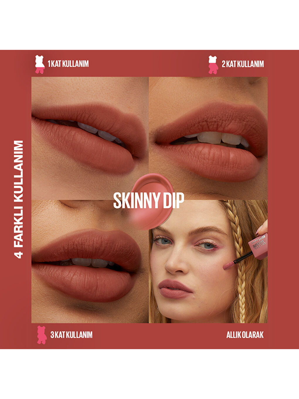 Super Stay Teddy Tint Uzun Süre Kalkıcı Likit Mat Tint 15 Skinny Dip-1
