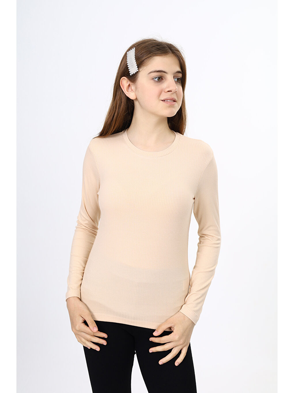 Bej Kız Çocuk Okul Tişört