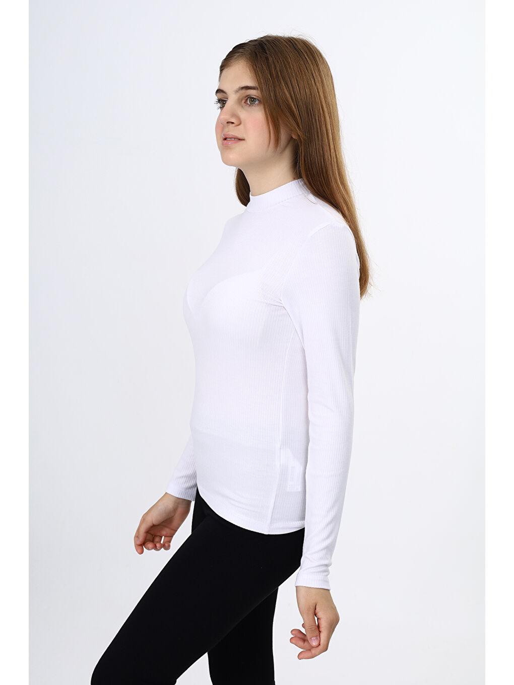 Beyaz Kız Çocuk Okul Tişört-2