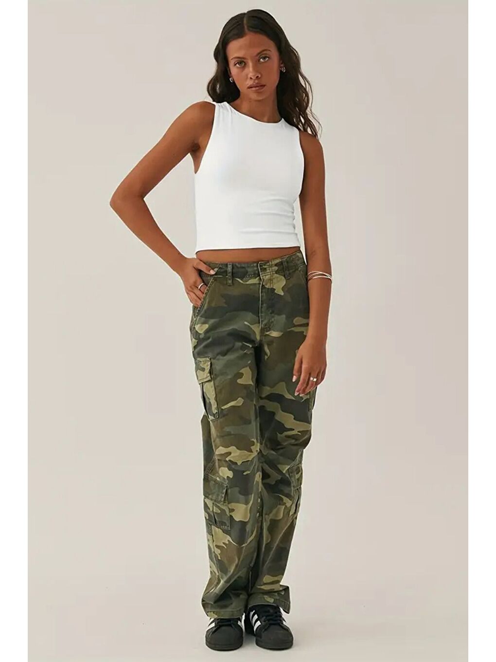 Beyaz Kadın Atlet – Düz Basic Crop Kolsuz T-shirt-3