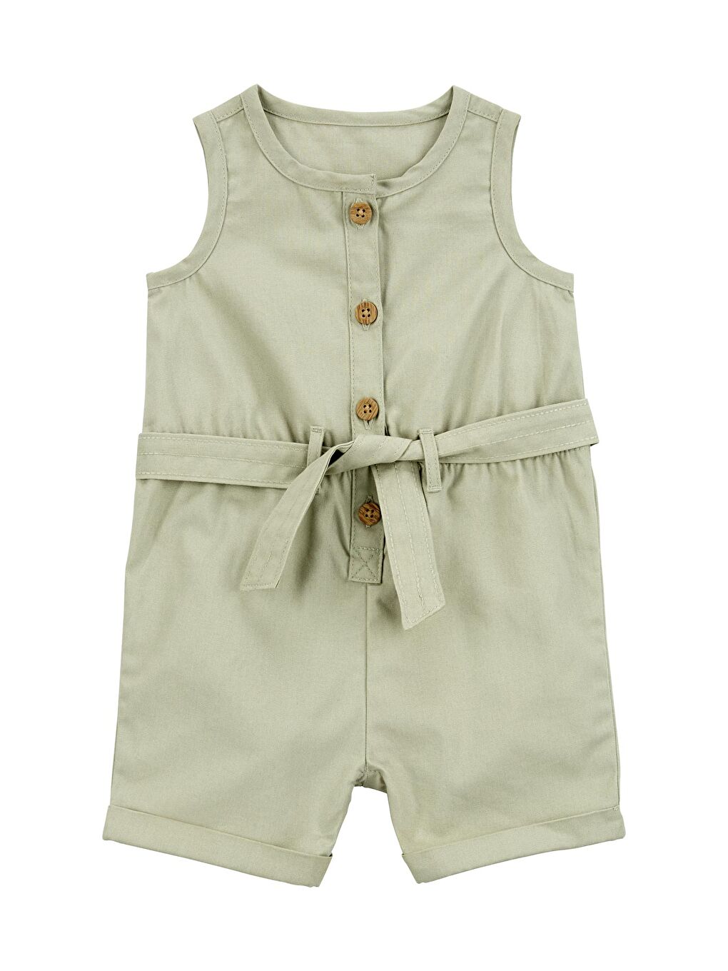 Yeşil Kız Bebek Kısa Tulum