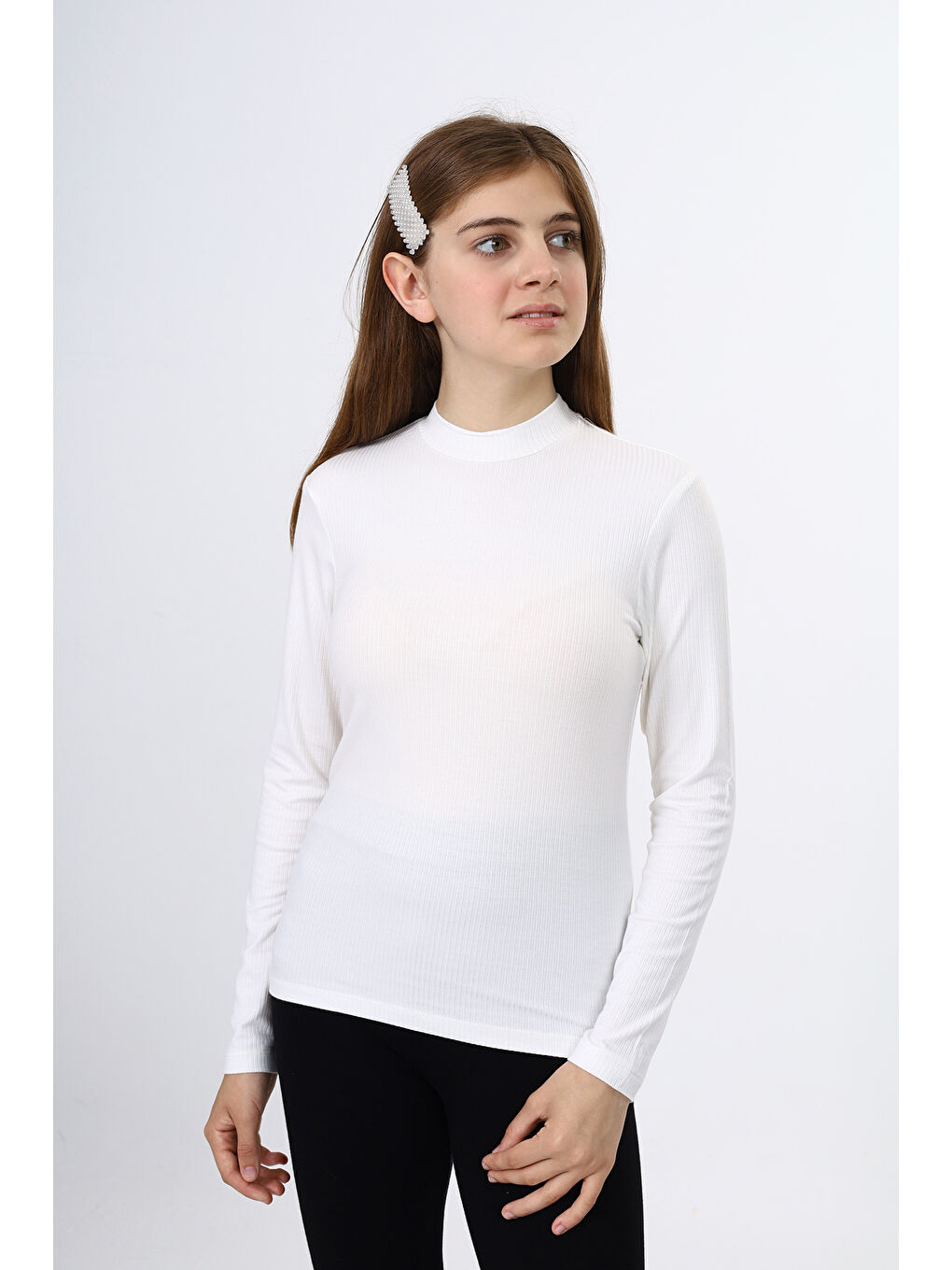 Ekru Kız Çocuk Okul Tişört