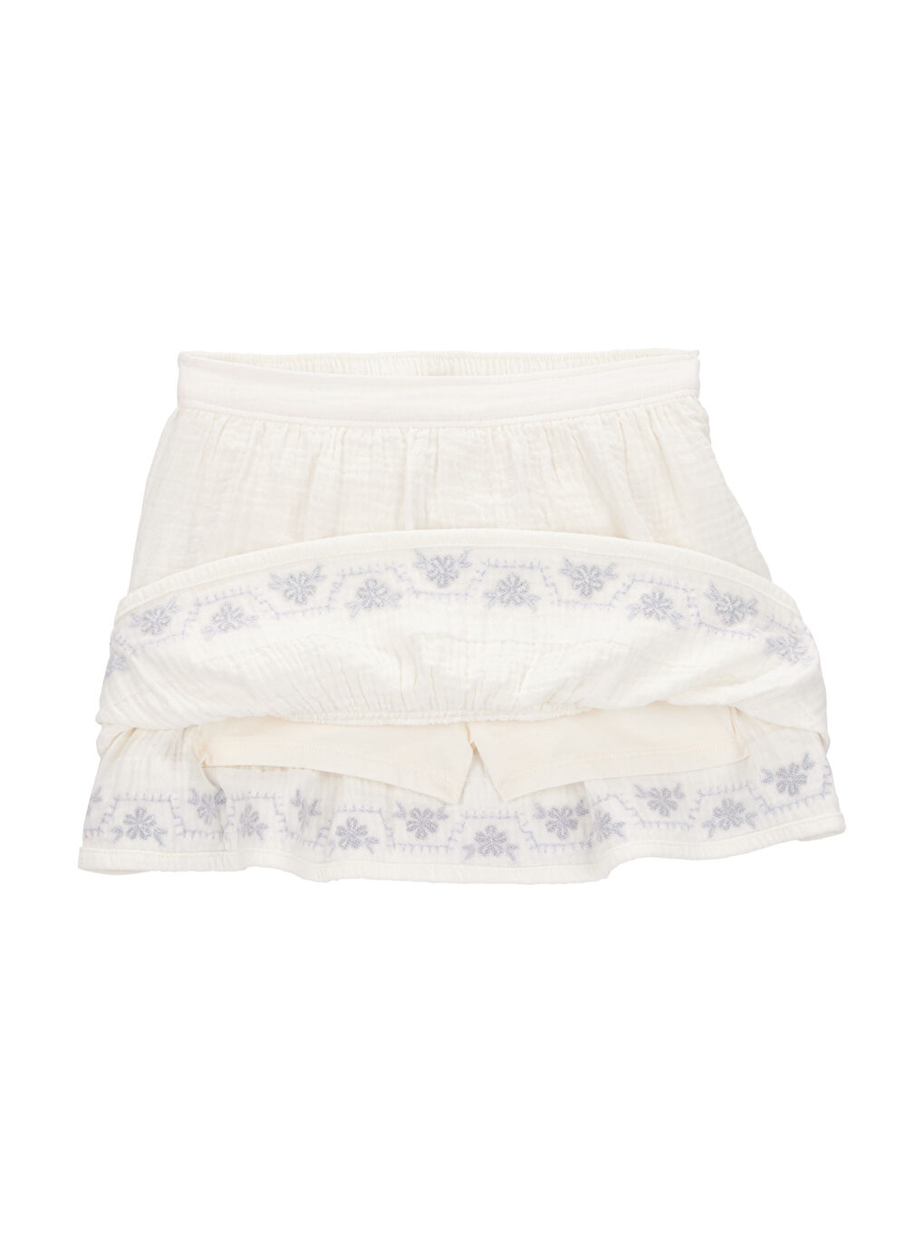 Beyaz Küçük Kız Çocuk Etek-1