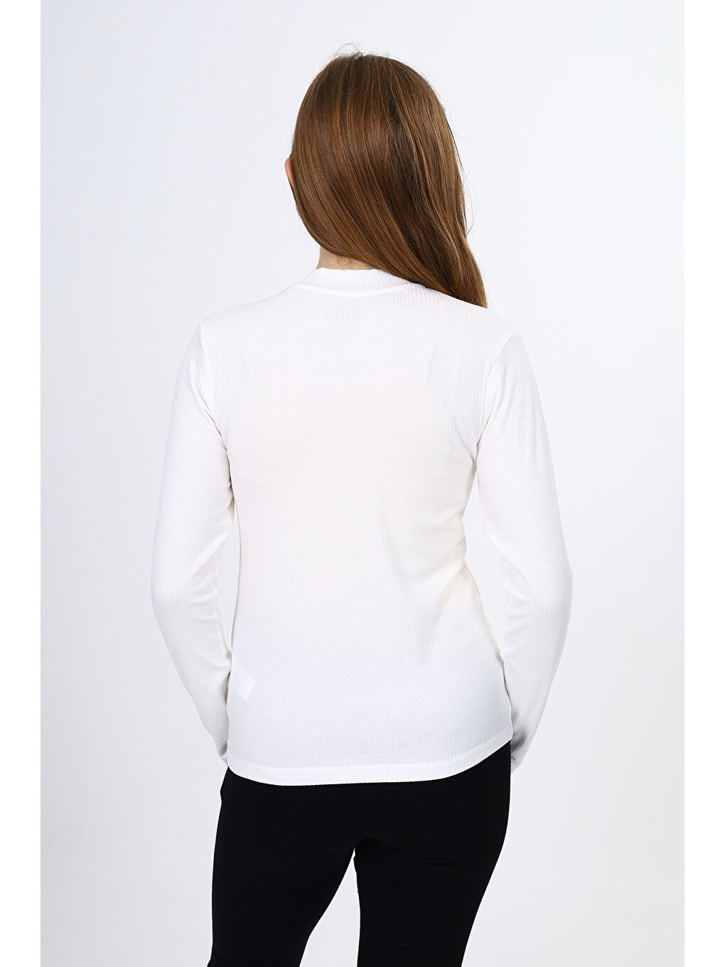 Ekru Kız Çocuk Okul Tişört-3