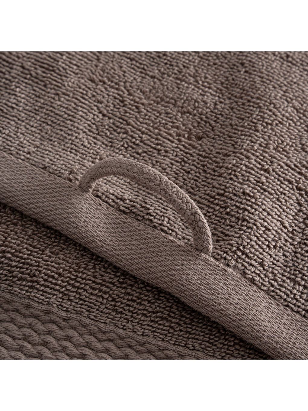 Lara El Havlusu %100 Pamuk Bordürlü Kahverengi 30x50 Cm-1