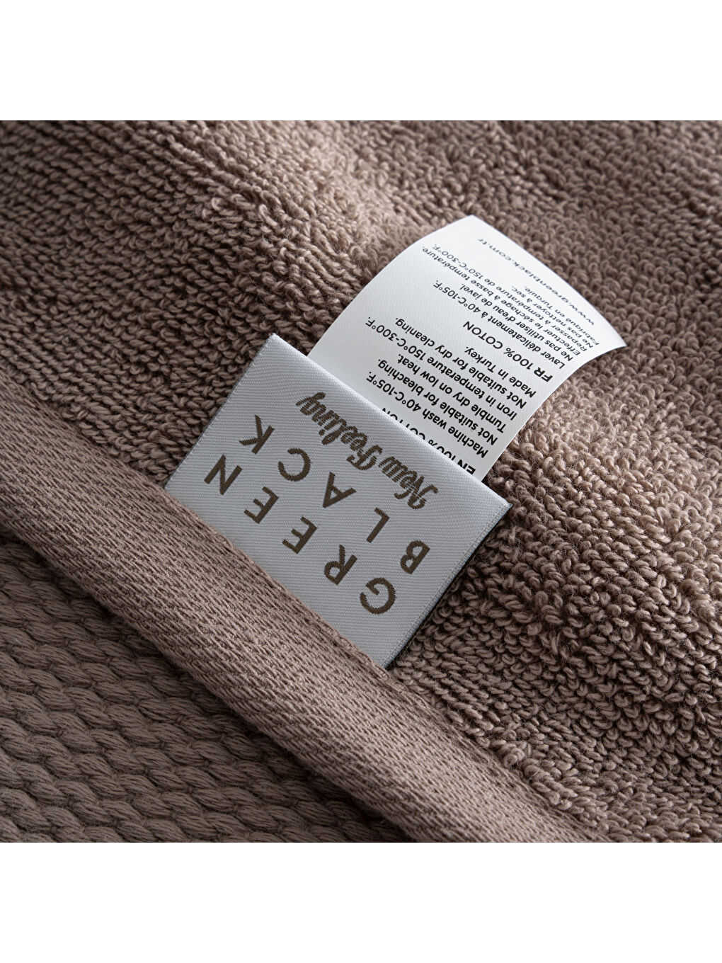 Lara El Havlusu %100 Pamuk Bordürlü Kahverengi 30x50 Cm-2