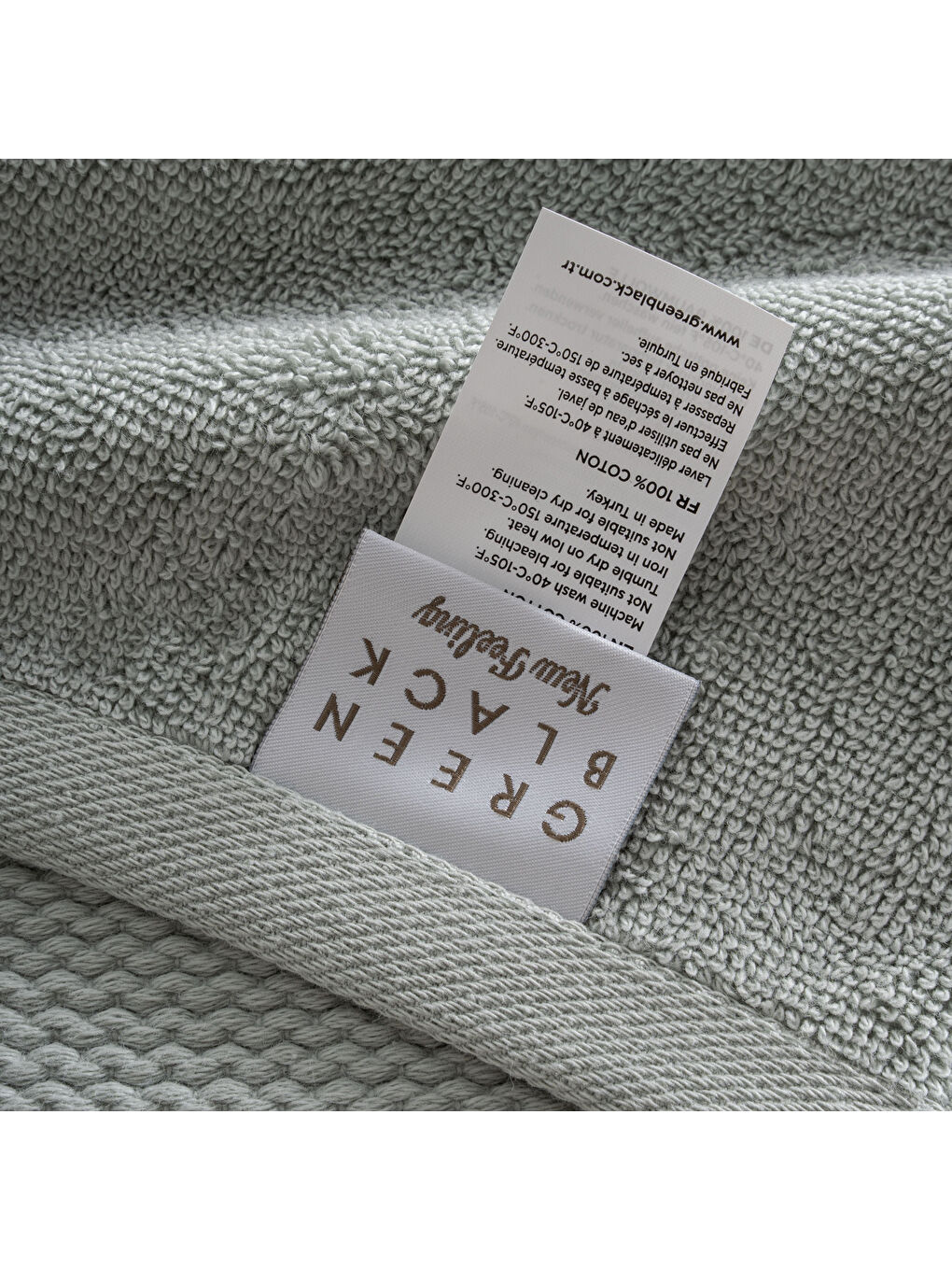 Lara El Havlusu %100 Pamuk Bordürlü Yeşil 30x50 Cm-3