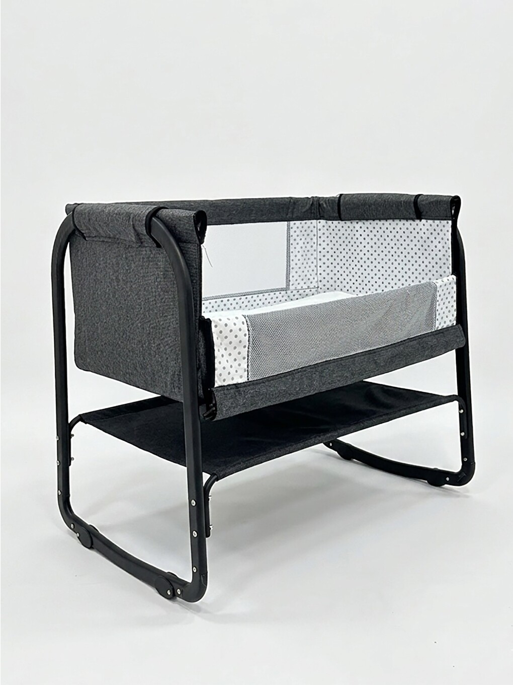 Sedef Anne Yanı Bebek Beşiği 50x90 Cm - Gri-1