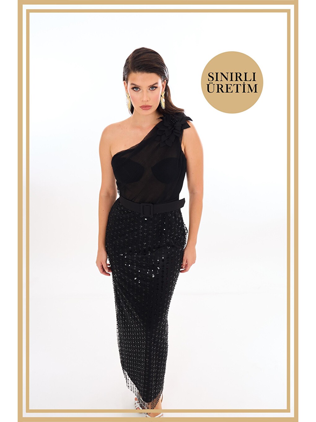 Limited Edition | Isadora Siyah Midi Elbise-3