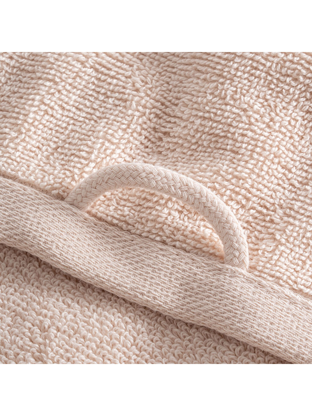 Pembe Lara El Havlusu %100 Pamuk Bordürlü Açık Somon 30x50 Cm-2