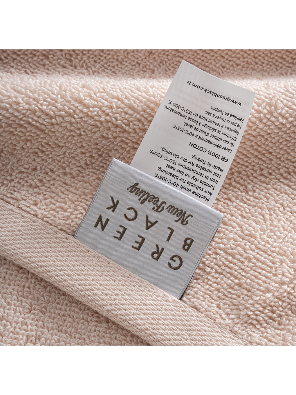 Pembe Lara El Havlusu %100 Pamuk Bordürlü Açık Somon 30x50 Cm-3