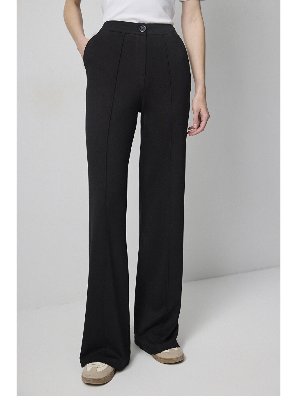 Siyah Dökümlü Çelik Pantolon-1