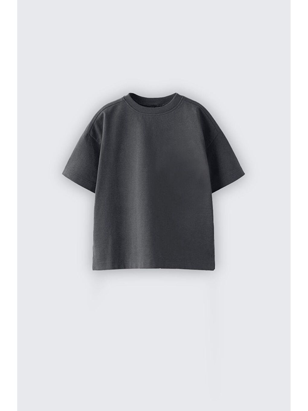 Antrasit Unisex Basic Kısa Kollu Tshirt