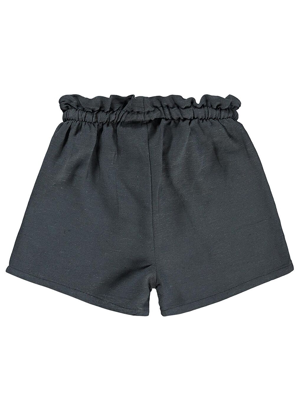 Antrasit Girls Beli Lastikli Cepli 2-5 Yaş Şort - Gri-1