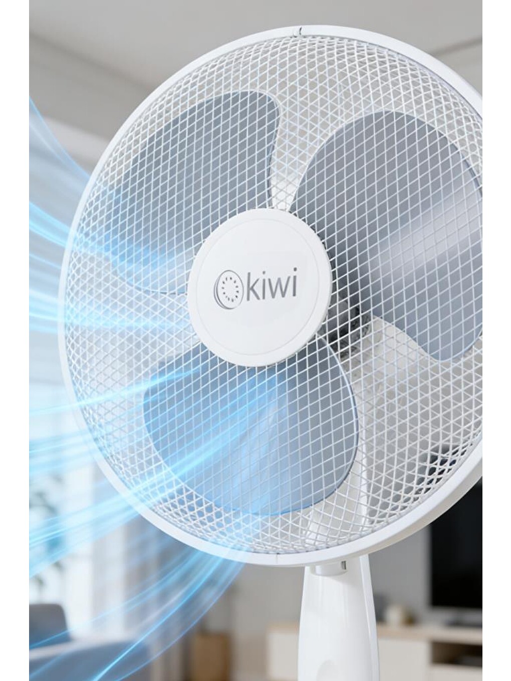 KFAN-7417L Standlı Vantilatör | 3 Kademe & Salınım & 70 cm Stabil Taban BEYAZ-2
