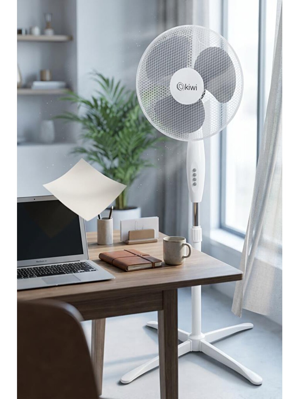 KFAN-7417L Standlı Vantilatör | 3 Kademe & Salınım & 70 cm Stabil Taban BEYAZ-3