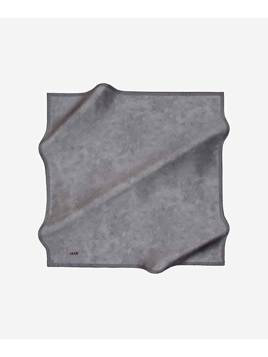 Gri 90X90 İpek Twill Eşarp
