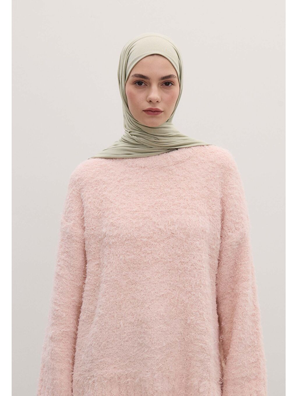 Bambu Penye Şal Pastel Yeşil-3