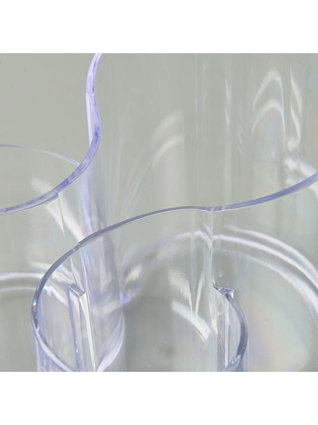 3 Gözlü Pratik Makyaj Organizeri - Şeffaf - 15x15x13 cm-3