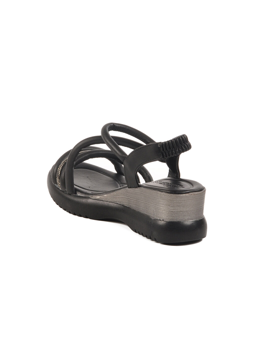 Siyah Topuklu Kadın Sandalet T-004 Z-3