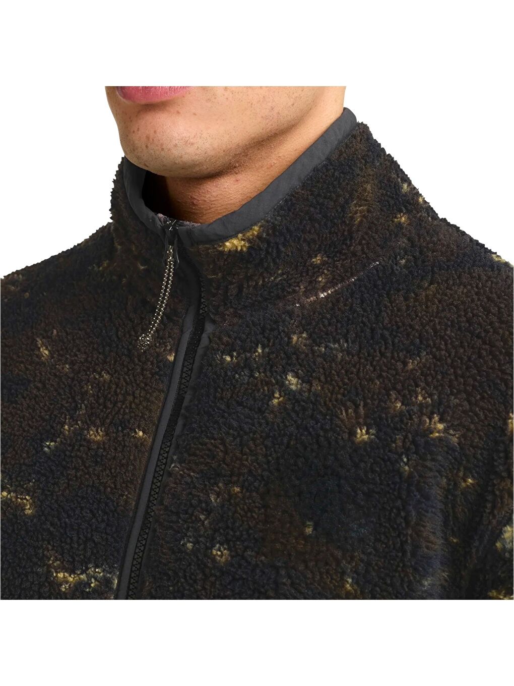 Stone Lite Aop Erkek Siyah Outdoor Fermuarlı Sweatshirt-2