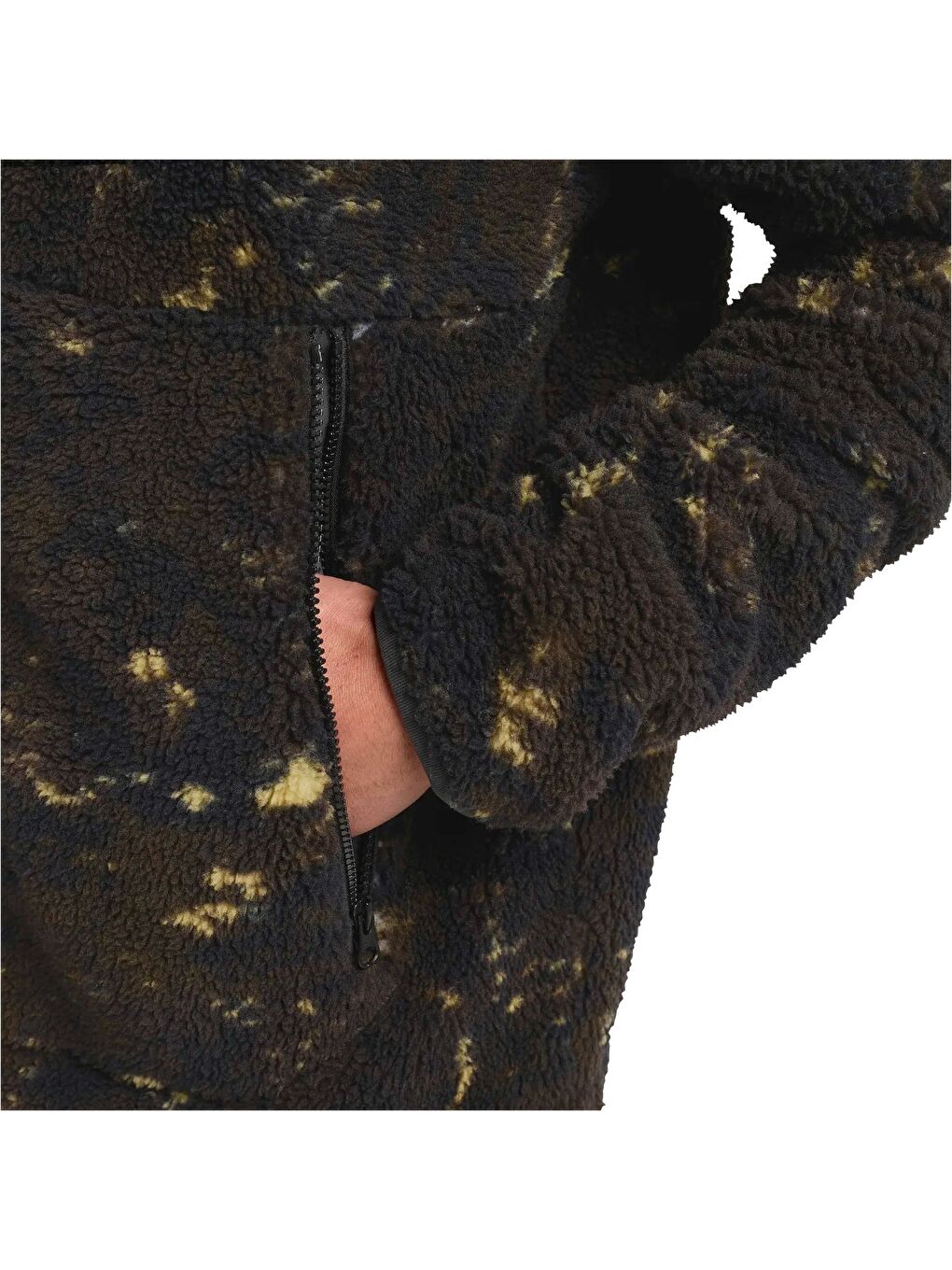 Stone Lite Aop Erkek Siyah Outdoor Fermuarlı Sweatshirt-3
