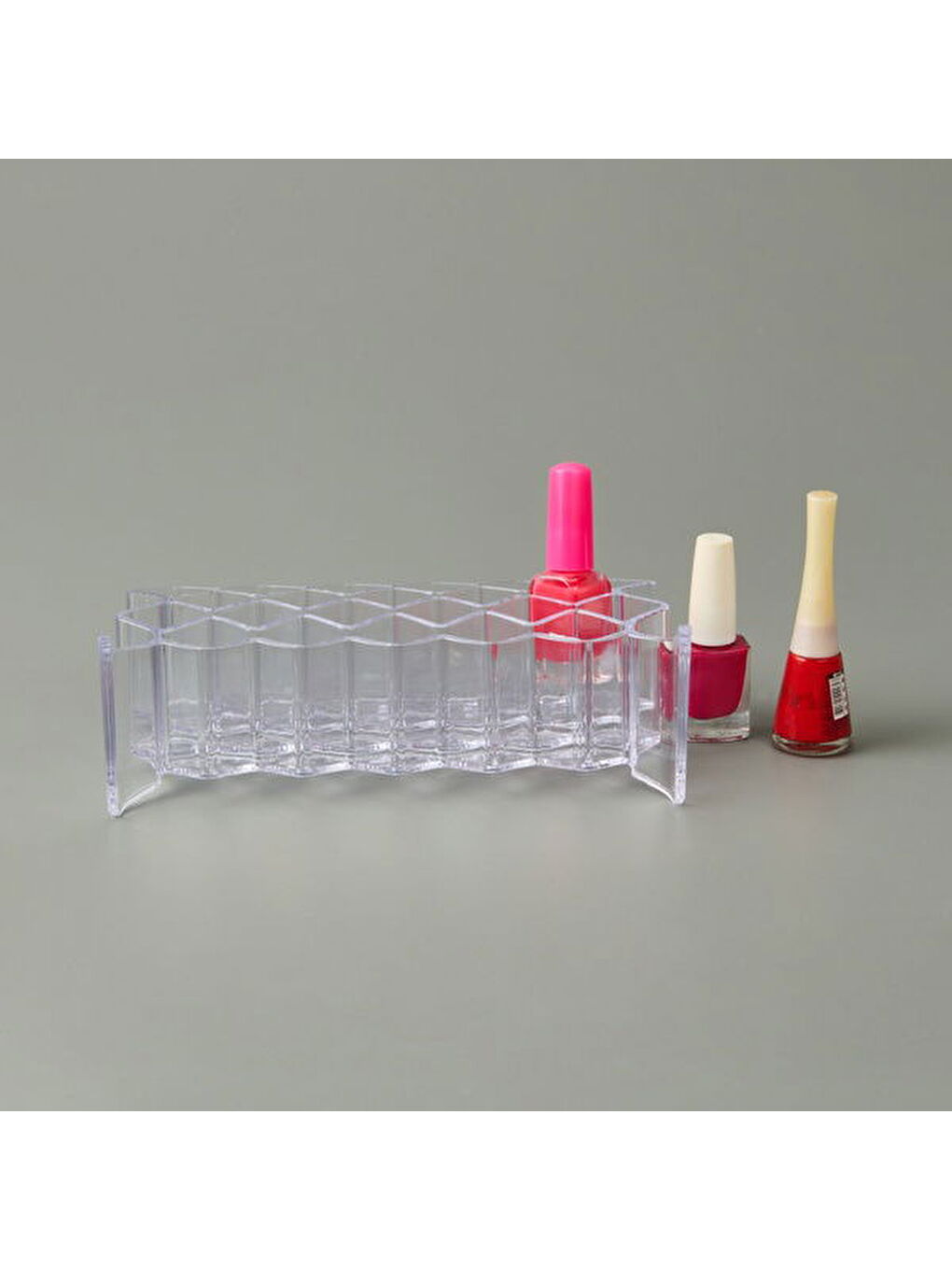 22 Bölmeli Rujluk Organizer - Şeffaf - 22x8x14 cm-2