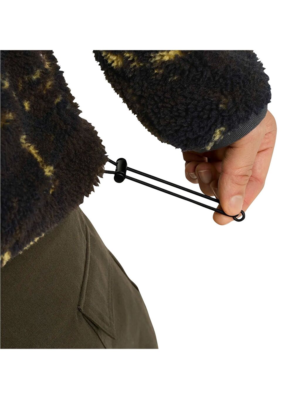 Stone Lite Aop Erkek Siyah Outdoor Fermuarlı Sweatshirt-4