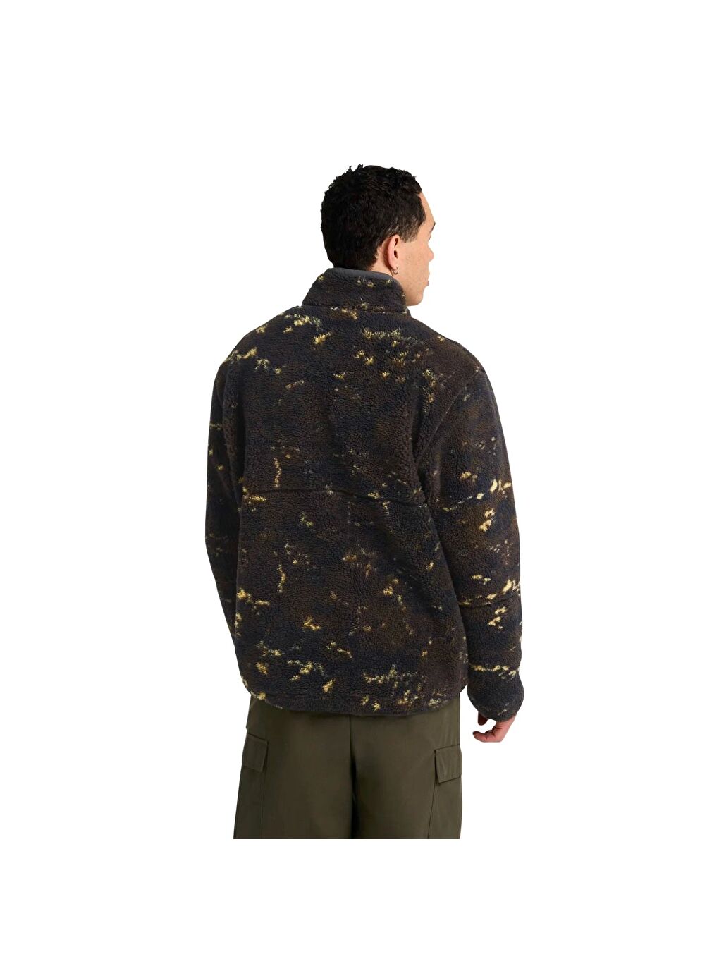 Stone Lite Aop Erkek Siyah Outdoor Fermuarlı Sweatshirt-5