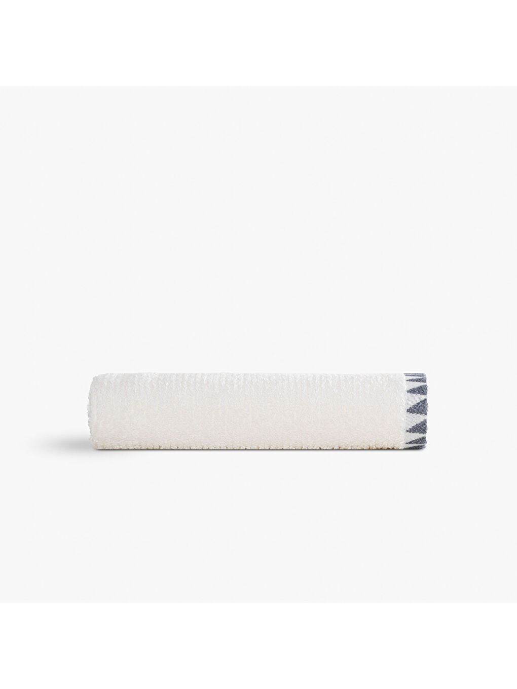 Ekru Tria Yüz Havlusu %100 Pamuk Jakarlı Krem-Lacivert 50x90 Cm-1