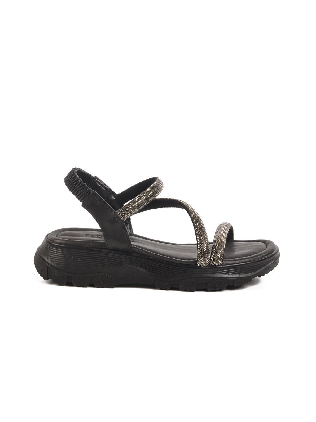 Siyah Taşlı Kadın Sandalet T-005 Z