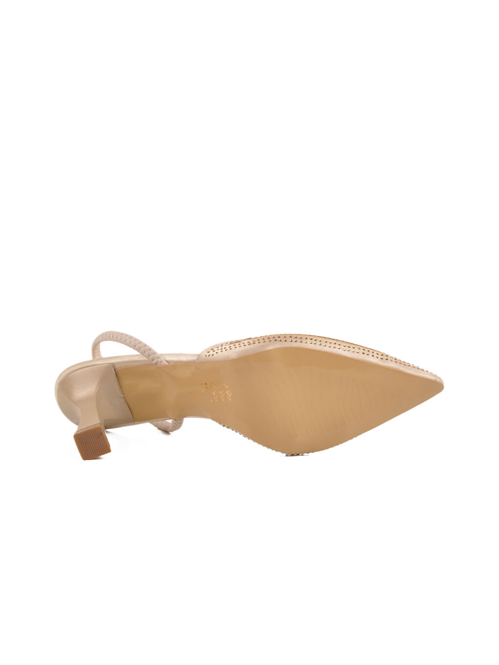 Sarı Altın İnce Topuklu Kadın Abiye Ayakkabı Florin T-100 Z-4