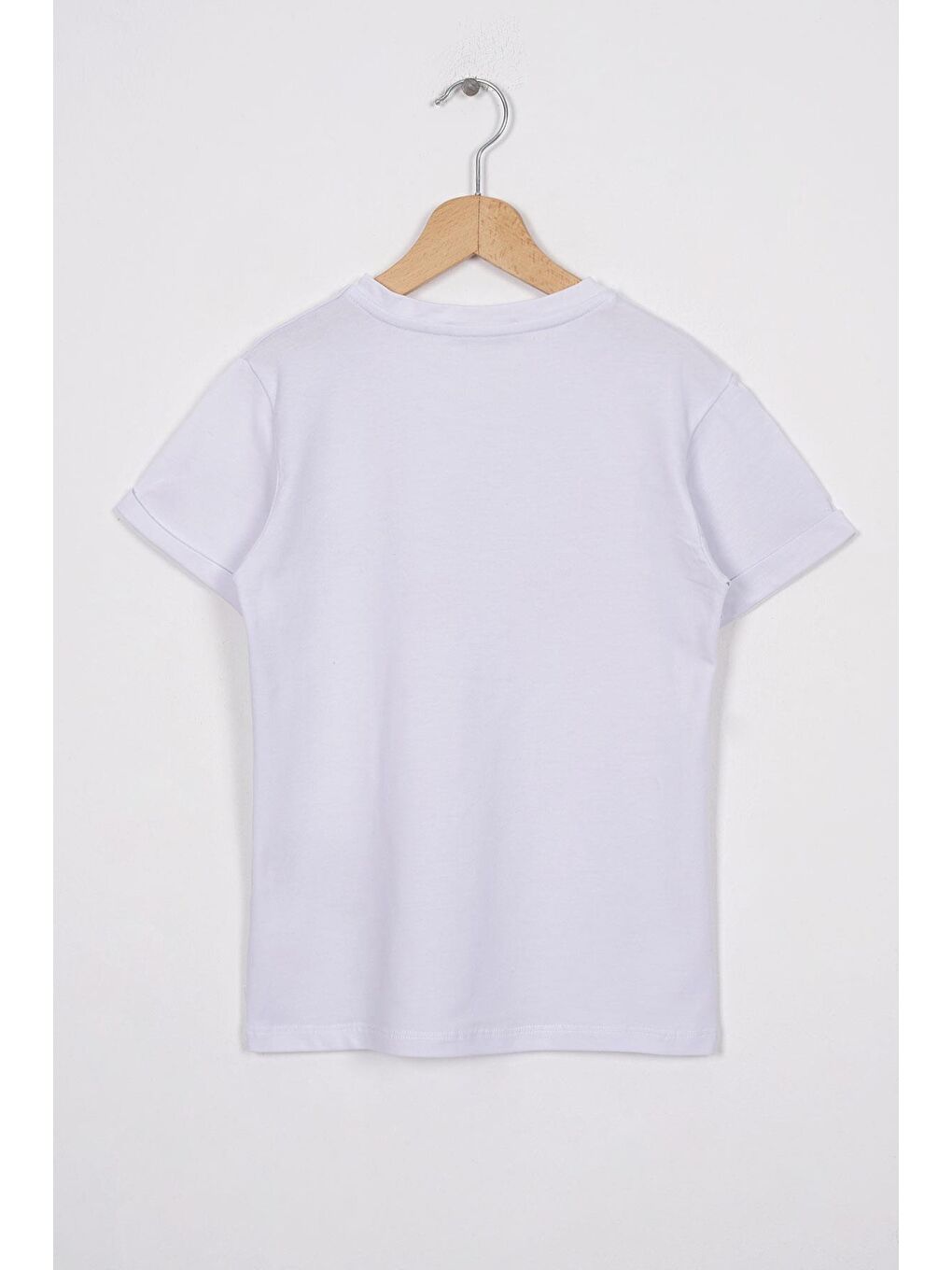 Smile Baskılı Beyaz Renk Kız Çocuk Tshirt-2