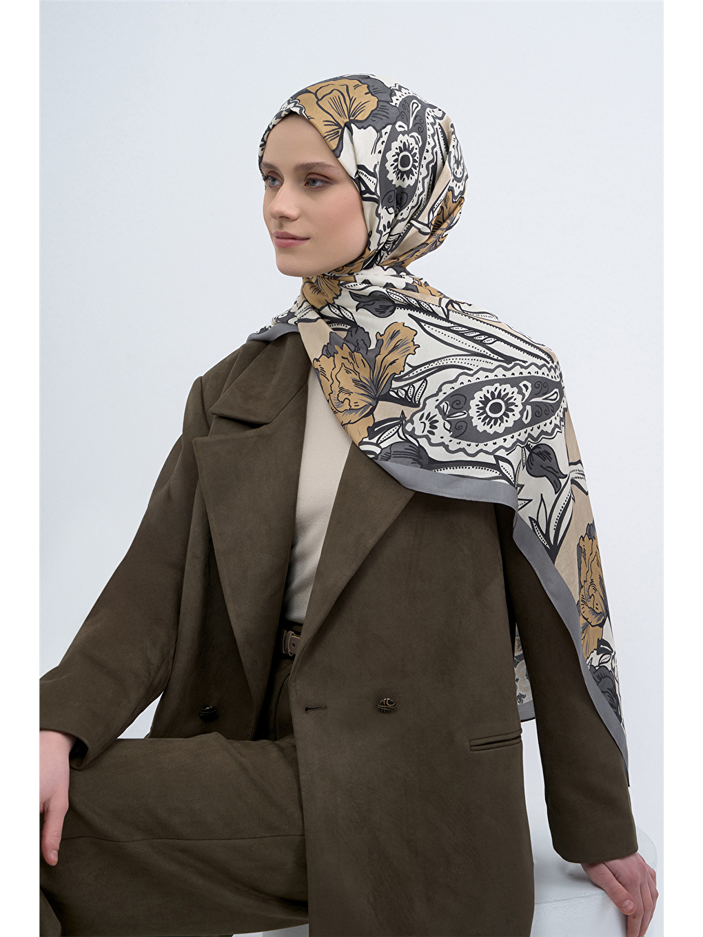 Sarı Pure Şal 3217 49