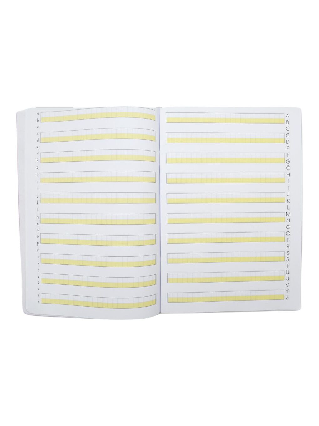 Mica A5 40 Yaprak Plastik Kapak Dikişli Dik Temel Abece Yazı Defteri Rehber Çizgili (7331)