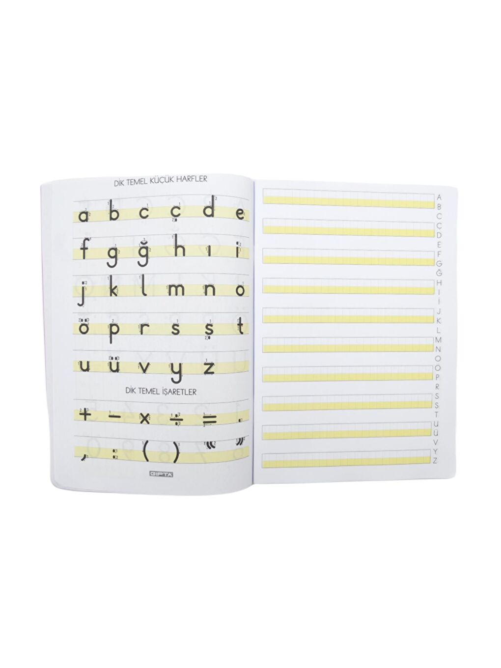 Mica A5 40 Yaprak Plastik Kapak Dikişli Dik Temel Abece Yazı Defteri Rehber Çizgili (7331)-1