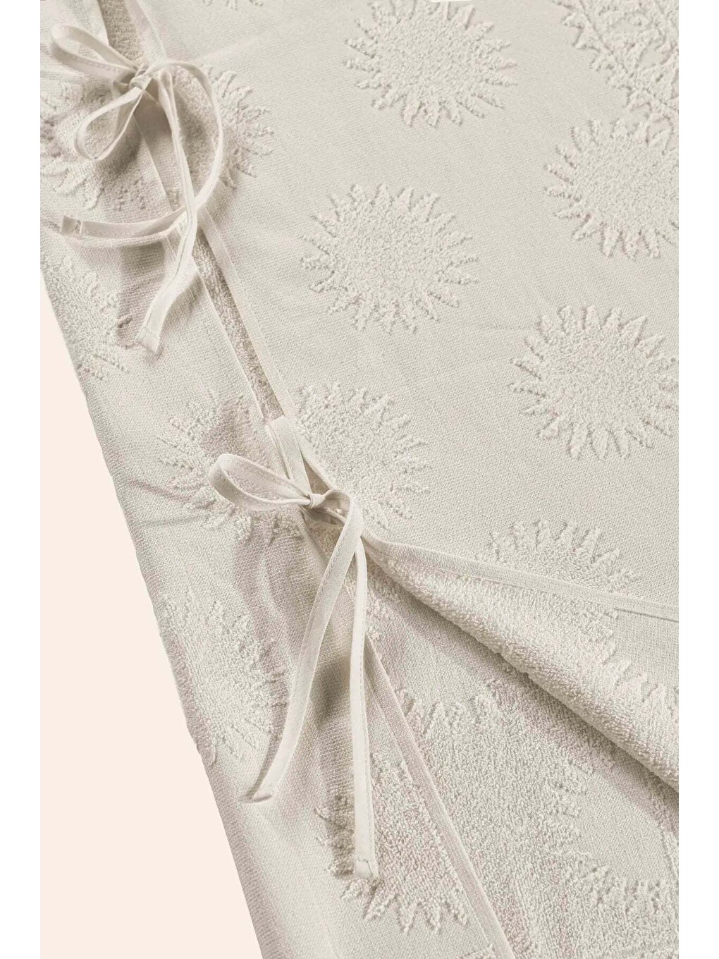 Ekru Solara %100 Pamuk Plaj Pançosu Coconut Cream-1