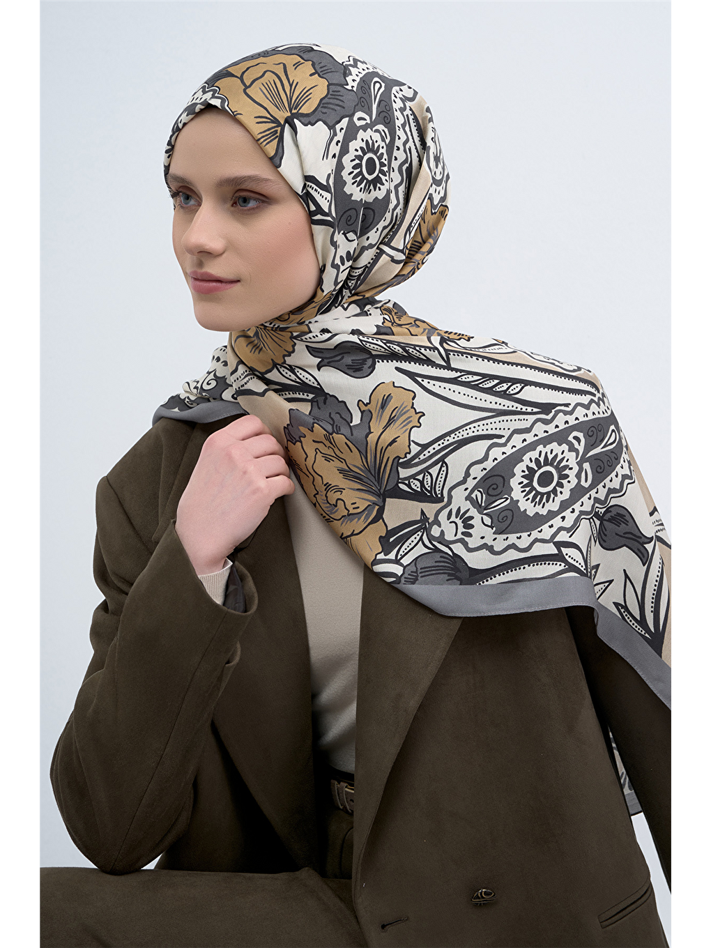 Sarı Pure Şal 3217 49-1