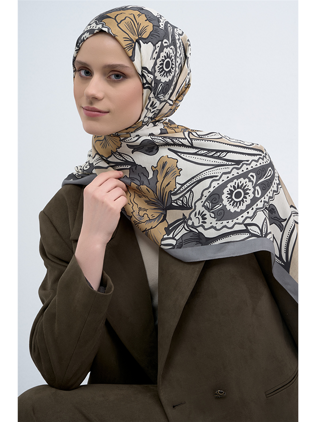 Sarı Pure Şal 3217 49-2