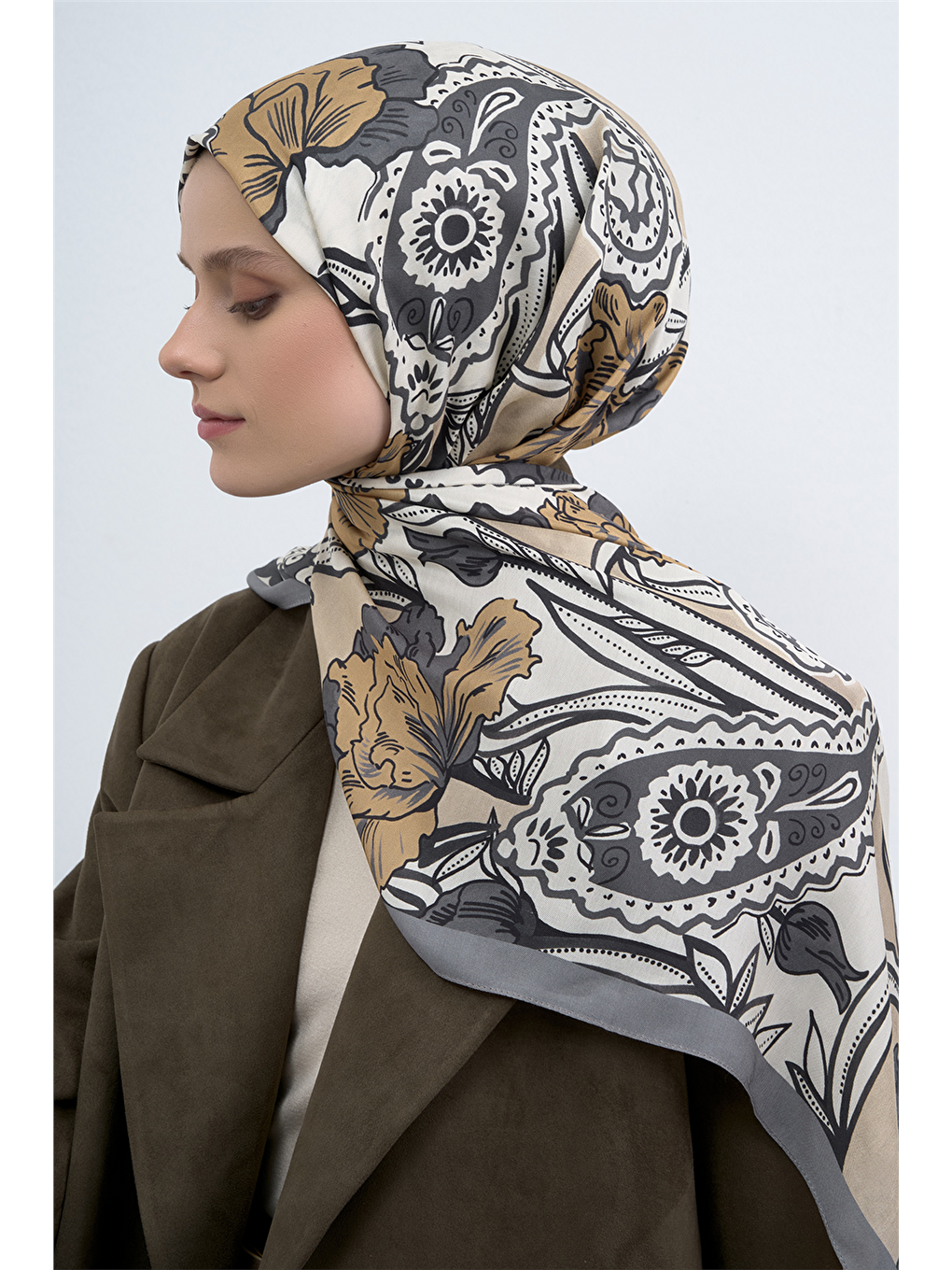 Sarı Pure Şal 3217 49-3