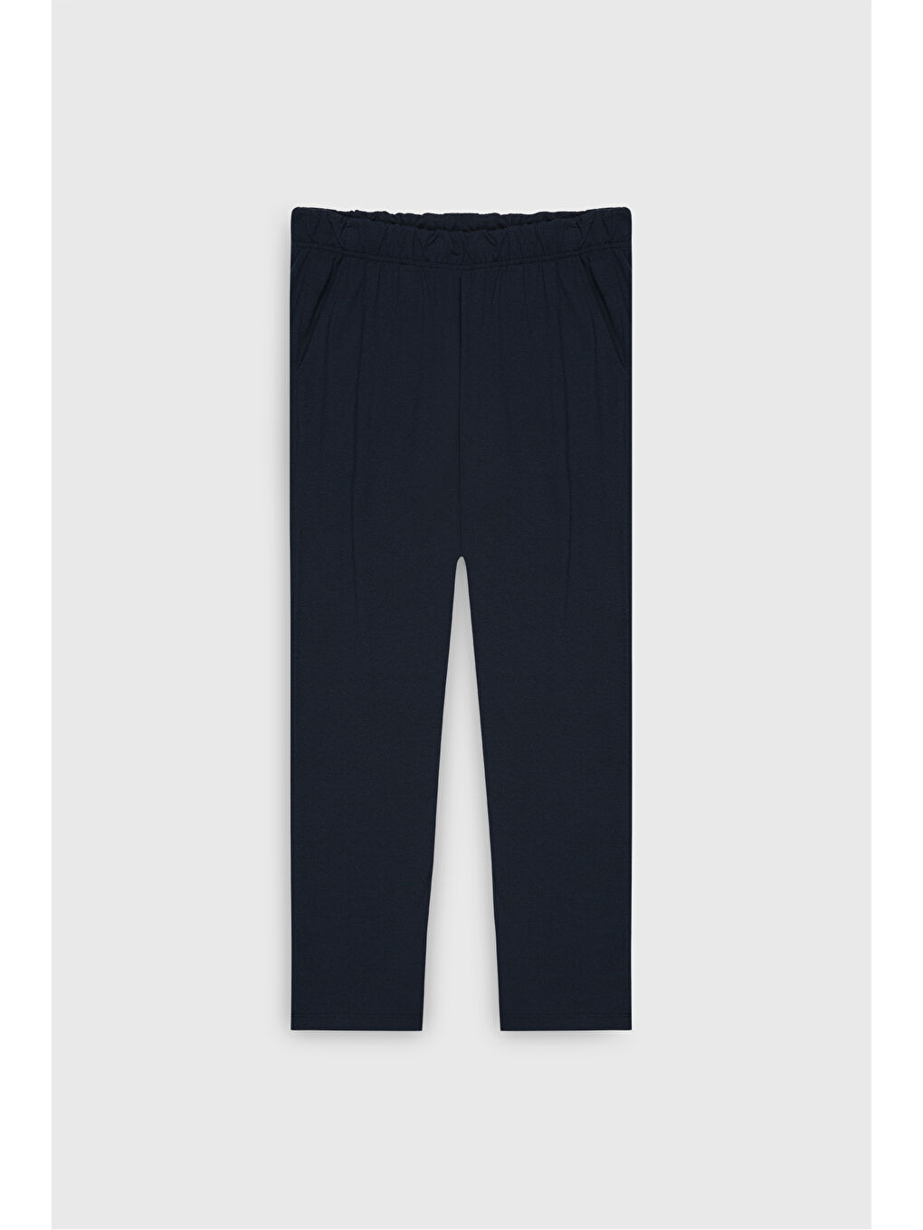 Erkek Lacivert Pamuklu Standart Fit Normal Kesim Beli Lastikli Cepli Pijama Altı-6