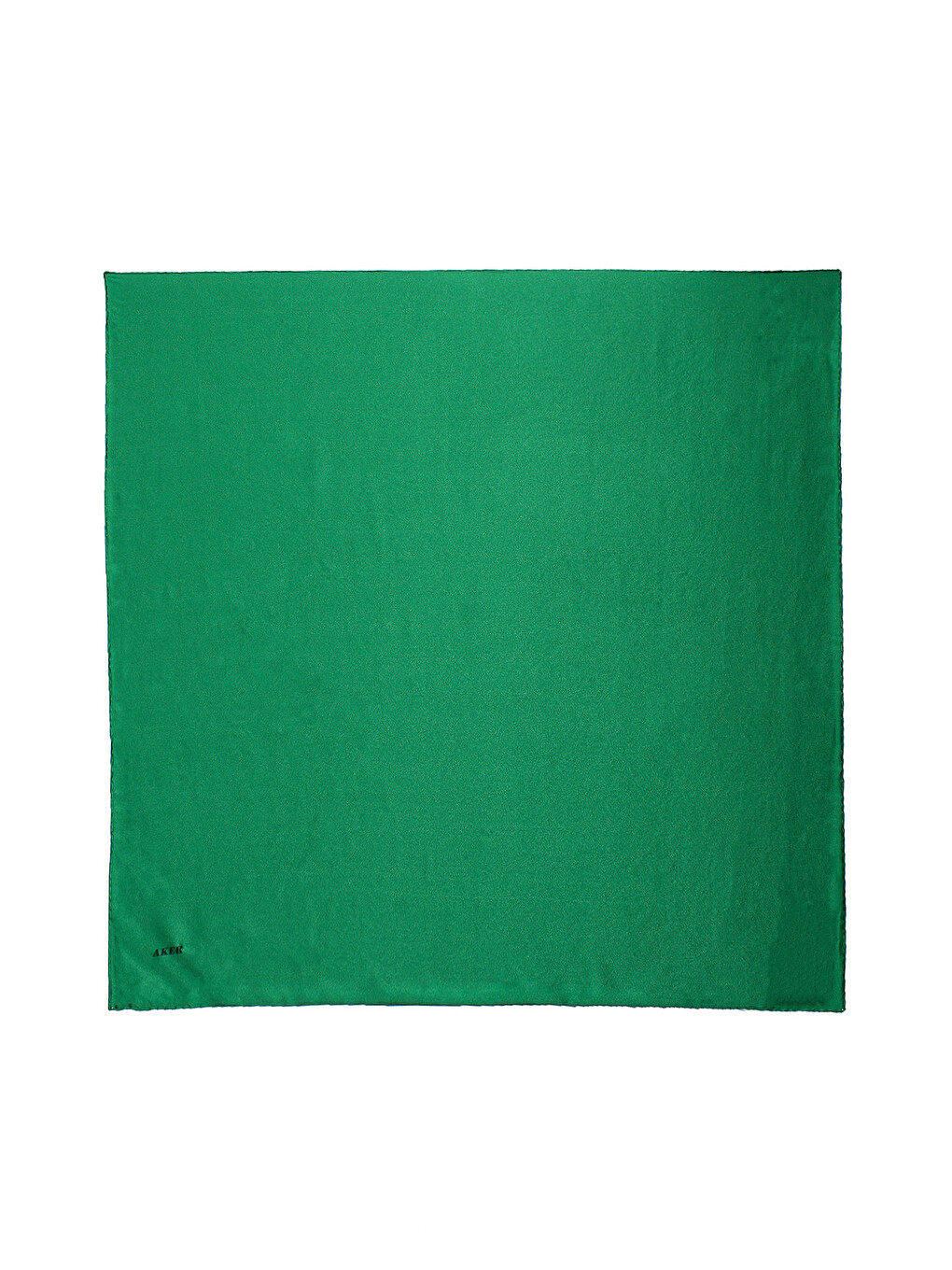 Yeşil 90X90 Düz Taşlanmış İpek Krep Saten Eşarp