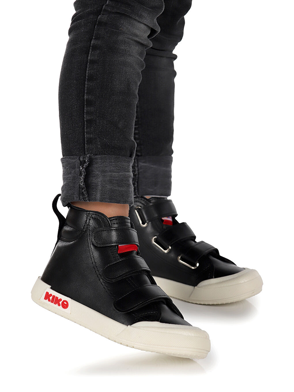 Siyah Garf Günlük Cırtlı Erkek Çocuk Bot Ayakkabı-2