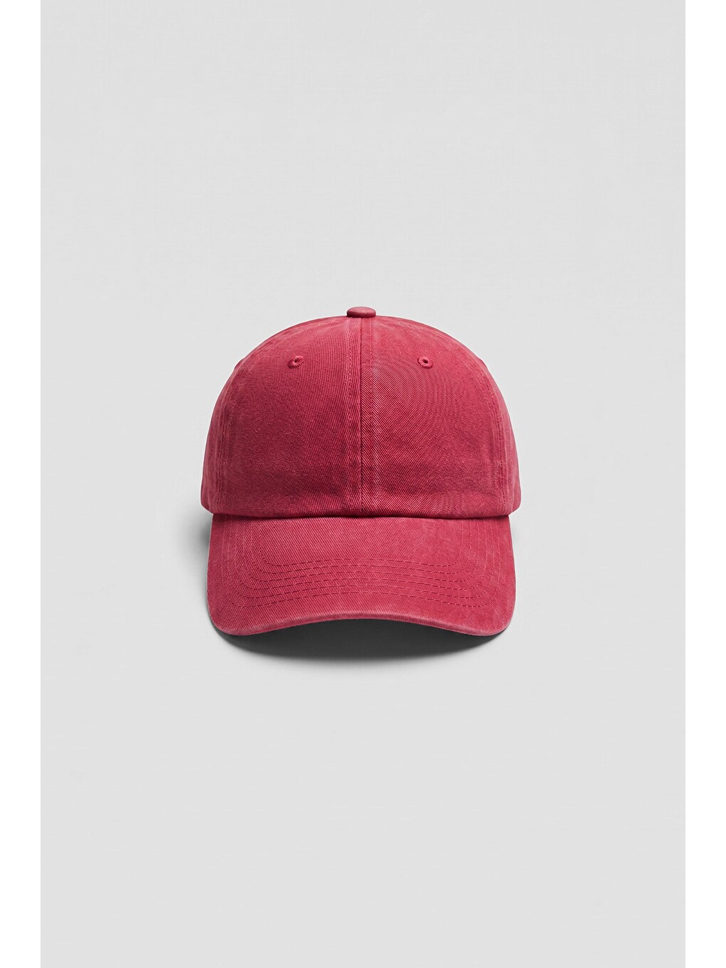 Unisex Basic Yıkamalı Beyzbol Şapka Kırmızı